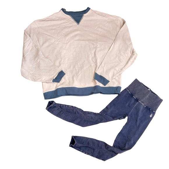 Free People Tops - NEW Free People Colorblock Crewneck & Good Karma Leggings SET